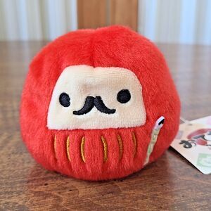 Little Buddy Otedama Daruma Japan Beanbag Sumo Soft Plush Mini Toy 2.5" Red
